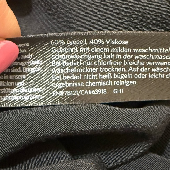 Eileen Fisher round neck black maxi dress slit in front size small minimalist - Picture 4 of 5